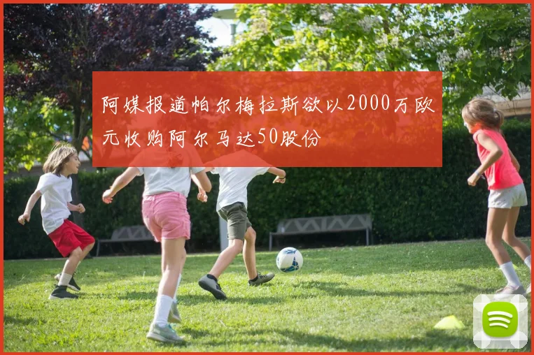 阿媒报道帕尔梅拉斯欲以2000万欧元收购阿尔马达50股份
